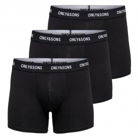 боксерки,мъжко,бельо,only,&,sons,fitz,boxers,3,units,black,(black)