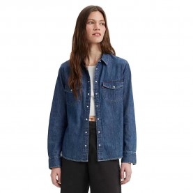 риза,с,дълъг,ръкав,дамски,блузи,дамски,ризи,levi's®,iconic,western,long,sleeve,shirt,blue