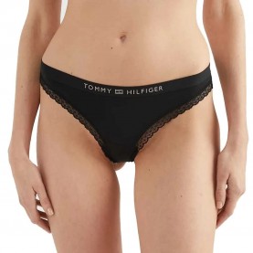 дамско,бельо,дамски,бикини,и,танкини,tommy,hilfiger,tonal,logo,lace,thong,black,(black)