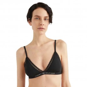 дамско,бельо,дамски,бикини,и,танкини,tommy,hilfiger,tonal,logo,lace,unlined,triangle,bra,black,(black)