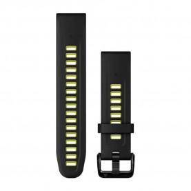 други,аксесоари,garmin,quickfit®,20,mm,silicone,strap,black,electric,lime,(black)