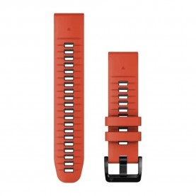 други,аксесоари,garmin,quickfit®,22,mm,silicone,strap,orange,(flame,red,graphite)