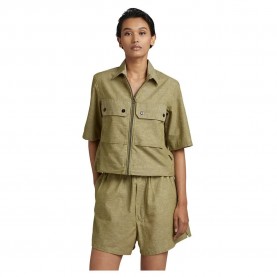 риза,с,къс,ръкав,дамски,блузи,дамски,ризи,g,star,2,pocket,short,sleeve,shirt,green