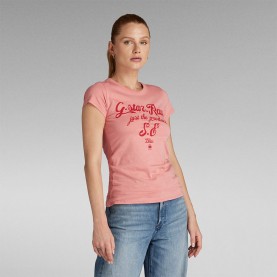 тениска,дамски,тениски,g,star,graphic,stm,3,slim,fit,short,sleeve,t,shirt