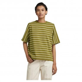 Тениска G-Star Heavy Weight Stripe short sleeve T-shirt - Green (Avocado / Lightest Sky Stripe) тениска,дамски,тениски,g,star,heavy,weight,stripe,short,sleeve,t,shirt,green,(avocado,lightest,sky,stripe)