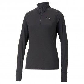 блуза,дамски,блузи,puma,run,favorite,half,zip,sweatshirt,black