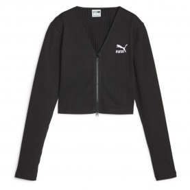 тениска,дамски,тениски,puma,classics,ribbed,long,long,sleeve,t,shirt,black