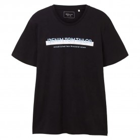 тениска,мъжки,тениски,tom,tailor,1037653,printed,short,sleeve,t,shirt,black