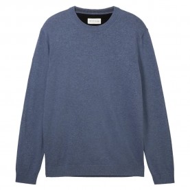 блуза,мъжки,пуловери,tom,tailor,1038426,basic,knit,sweater,vintage,indigo,blue,melange,(blue)