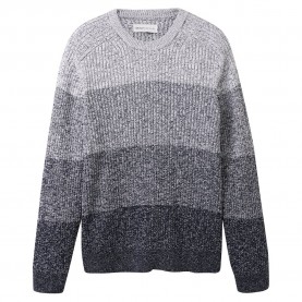 блуза,мъжки,пуловери,tom,tailor,1040031,rib,structured,gradient,knit,sweater,grey
