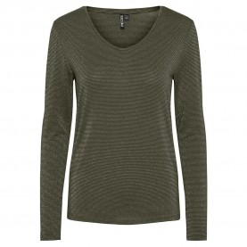 тениска,дамски,тениски,pieces,billo,long,sleeve,v,neck,t,shirt,grape,leaf,(green)