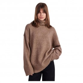 блуза,дамски,пуловери,дамски,плетени,дрехи,pieces,nancy,high,neck,sweater,brown