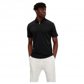 мъжки,блузи,с,яка,selected,fave,short,sleeve,polo,black