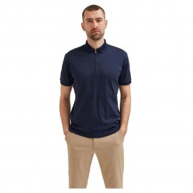 шапка,мъжки,блузи,с,яка,selected,fave,short,sleeve,polo,sky,captain,(blue)