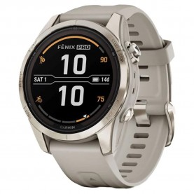 часовници,garmin,reloj,fenix,7s,pro,sapphire,solar,cream,gold,stainless,steel,fr.,grey,band,(silver)