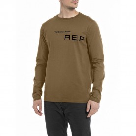 тениска,мъжки,тениски,replay,m6648,.000.2660,long,sleeve,t,shirt,green