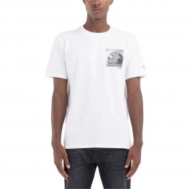 Тениска Replay M6666 .000.23608P short sleeve T-shirt - White (Chalk) тениска,мъжки,тениски,дамски,тениски,replay,m6666,.000.23608p,short,sleeve,t,shirt,white,(chalk)