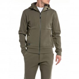 блуза,мъжки,пуловери,replay,m6701,.000.23591,full,zip,sweatshirt,dark,olive,(green)