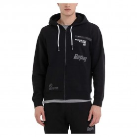 блуза,мъжки,пуловери,replay,m6706,.000.21842,full,zip,sweatshirt,black