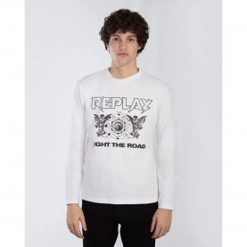 тениска,мъжки,тениски,replay,m6788,.000.2660,long,sleeve,t,shirt,white