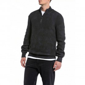 блуза,мъжки,пуловери,replay,uk2502.000.g22454d,half,zip,sweater,grey