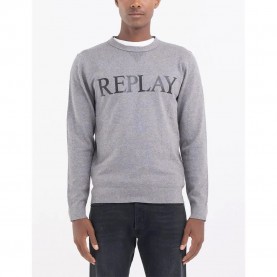 блуза,мъжки,пуловери,replay,uk2505.000.g23138,sweater,grey,(medium,grey,melange)