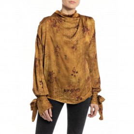 дамски,блузи,replay,w2111,.000.74060,long,sleeve,blouse,brown,(mustard,cream)