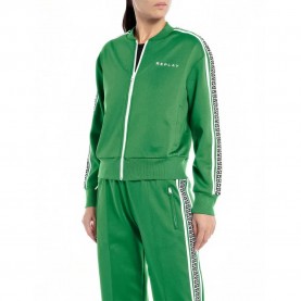 блуза,дамски,блузи,replay,w3101,.000.23590,full,zip,sweatshirt,green,(sport,green)