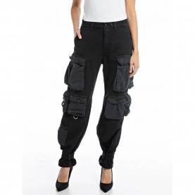 панталони,дамски,панталони,replay,w8019b.000.10307,cargo,pants,black,(black)