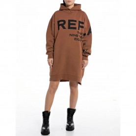 рокля,дамски,поли,и,рокли,replay,w9068,.000.23190p,long,sleeve,dress,brown