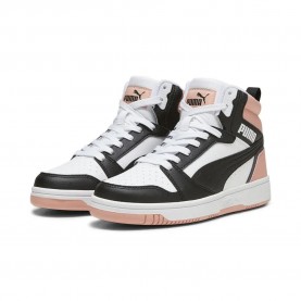 маратонки,детски,маратонки,puma,rebound,v6,mid,trainers,puma,white,puma,black,poppy,pink,(white,black)