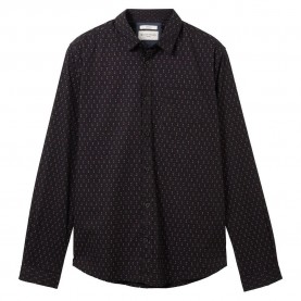 риза,с,дълъг,ръкав,мъжки,ризи,tom,tailor,1039916,fitted,printed,stretch,long,sleeve,shirt,black,geometric,design,(black)