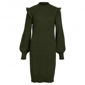 рокля,дамски,поли,и,рокли,object,malena,long,sleeve,midi,dress,duffel,bag,detail,melange,(green)