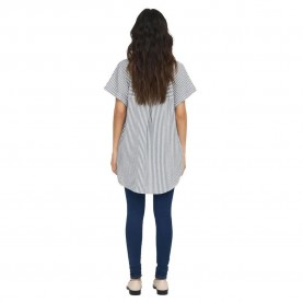 риза,с,къс,ръкав,дамски,блузи,дамски,ризи,only,fenna,loose,short,sleeve,shirt,grey,(cloud,dancer,stripes,iron,gate,stripe)