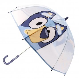 Чадър Bluey Manual Bubble umbrella - Clear (Blue) чадър,чадъри,bluey,manual,bubble,umbrella,clear,(blue)