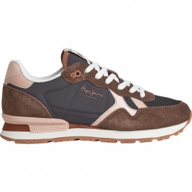 Маратонки Pepe jeans Brit Jump W trainers - Brown (Thistle) маратонки,мъжки,маратонки,дамски,маратонки,pepe,jeans,brit,jump,w,trainers,brown,(thistle)
