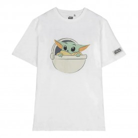 тениска,мъжки,тениски,cerdá,the,mandalorian,grogu,short,sleeve,t,shirt,white,(white)