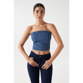 тениска,дамски,тениски,salsa,jeans,21007210,bustier,sleeveless,t,shirt,blue