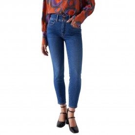 дънки,дамски,панталони,salsa,jeans,secret,crop,slim,fit,21006983,jeans,blue