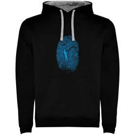суичър,мъжки,пуловери,kruskis,angler,fingerprint,two,colour,hoodie,black,grey,(black)