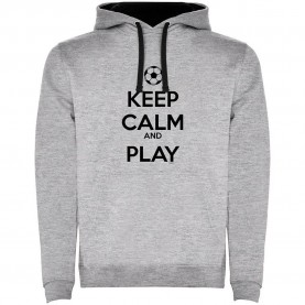 суичър,мъжки,пуловери,kruskis,keep,calm,and,play,football,two,colour,hoodie,heather,grey,black,(grey)