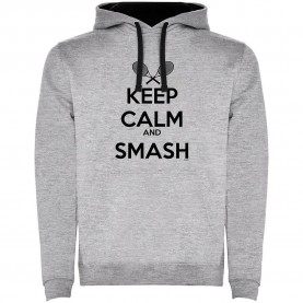 Суичър Kruskis Keep Calm And Smash Two-Colour hoodie - Grey (Heather Grey / Black) суичър,мъжки,пуловери,kruskis,keep,calm,and,smash,two,colour,hoodie,grey,(heather,grey,black)