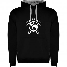 суичър,мъжки,пуловери,kruskis,sea,turtle,tribal,two,colour,hoodie,black,grey,(black)