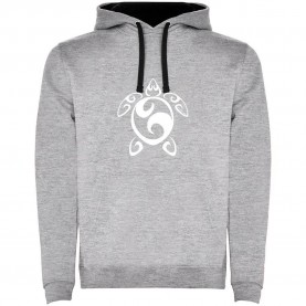 суичър,мъжки,пуловери,kruskis,sea,turtle,tribal,two,colour,hoodie,heather,grey,black,(grey)