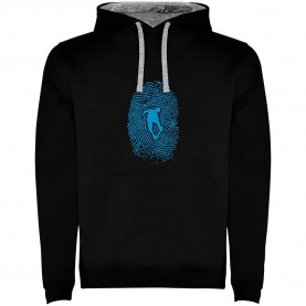 суичър,мъжки,пуловери,kruskis,skateboarder,fingerprint,two,colour,hoodie,black,grey,(black)
