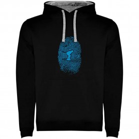 суичър,мъжки,пуловери,kruskis,skier,fingerprint,two,colour,hoodie,black,grey,(black)