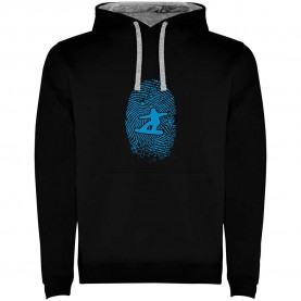 суичър,мъжки,пуловери,kruskis,snowboarder,fingerprint,two,colour,hoodie,black,grey,(black)