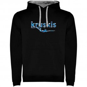суичър,мъжки,пуловери,kruskis,spearfishing,two,colour,hoodie,black,grey,(black)