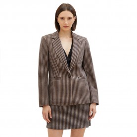 сако,дамски,сака,tom,tailor,1037912,checked,blazer,brown