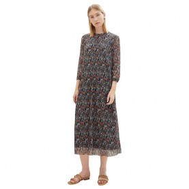 рокля,дамски,поли,и,рокли,tom,tailor,1038715,printed,mesh,pleats,dress,multicolor